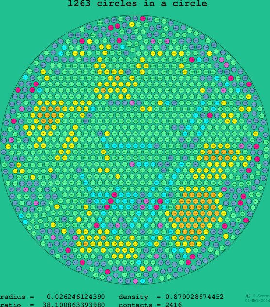 1263 circles in a circle