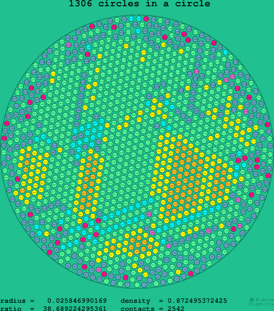 1306 circles in a circle