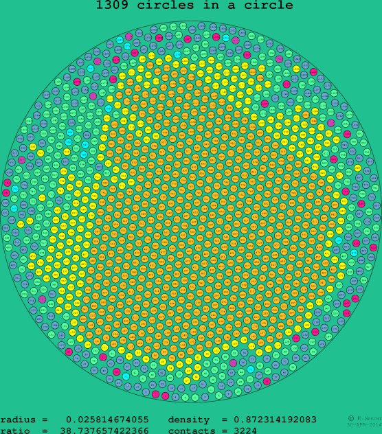 1309 circles in a circle