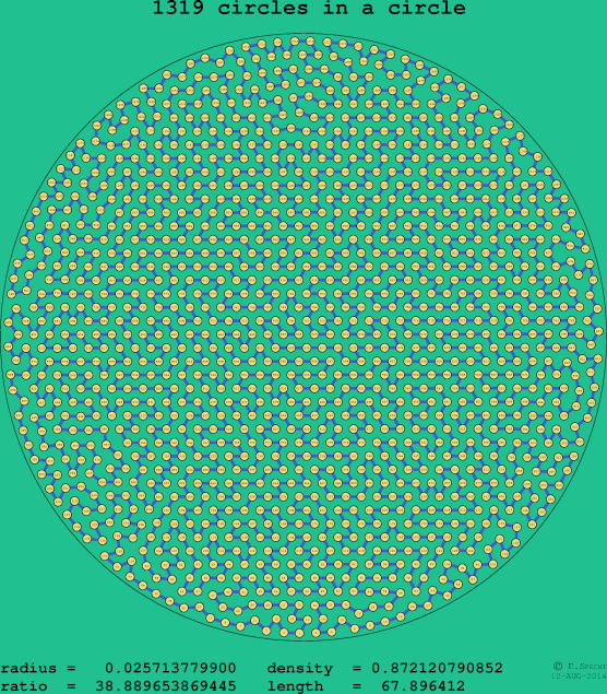 1319 circles in a circle