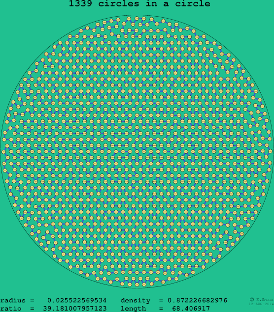 1339 circles in a circle