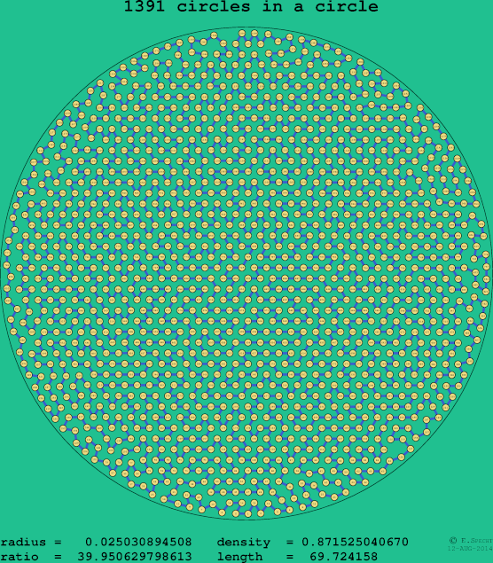 1391 circles in a circle