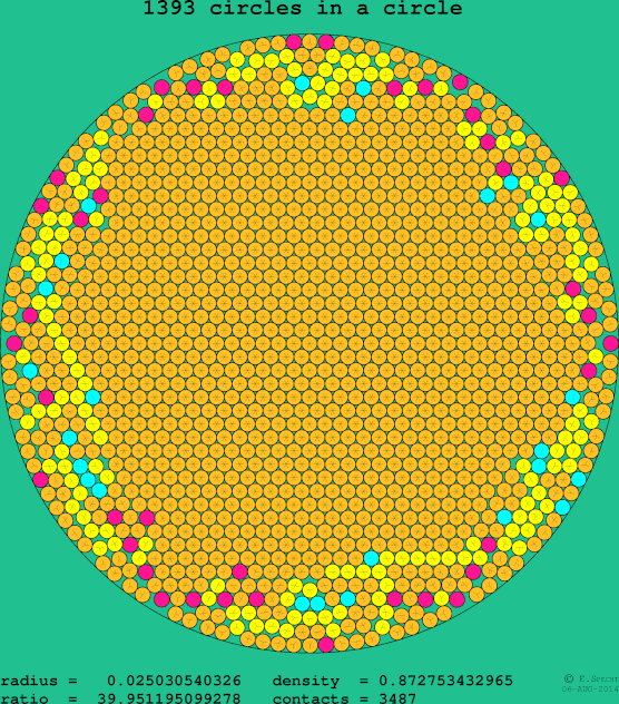 1393 circles in a circle