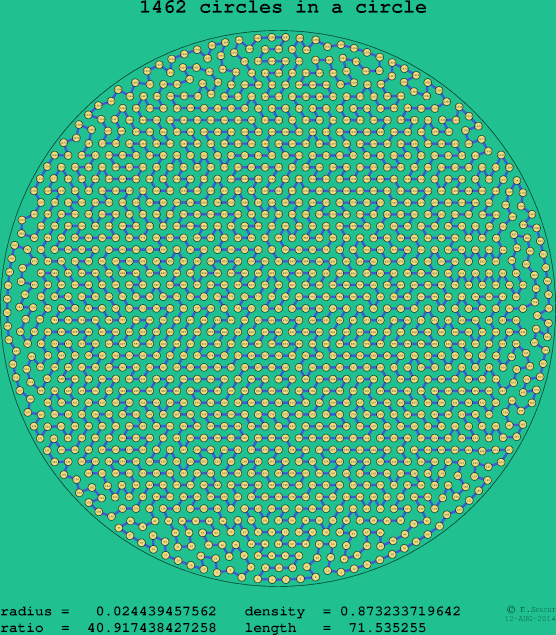 1462 circles in a circle