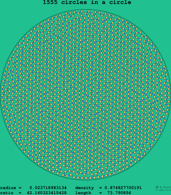 1555 circles in a circle