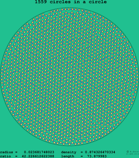 1559 circles in a circle