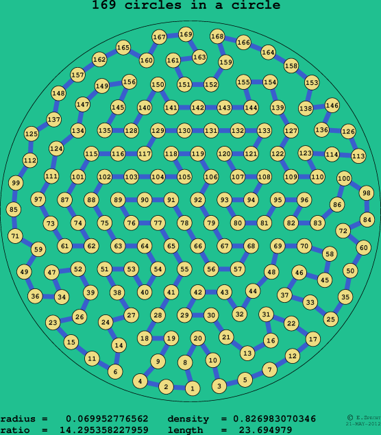 169 circles in a circle