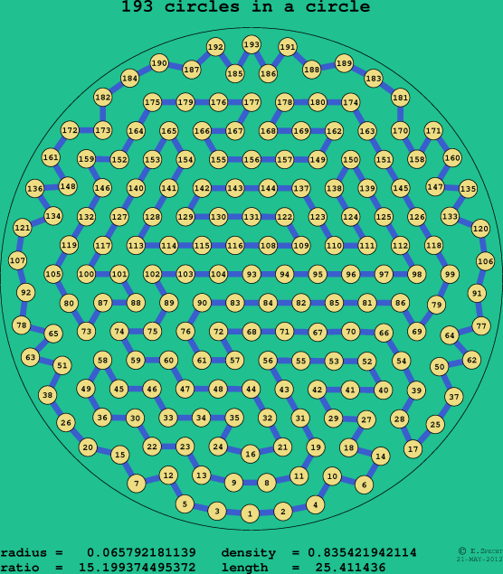 193 circles in a circle