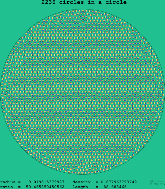 2236 circles in a circle