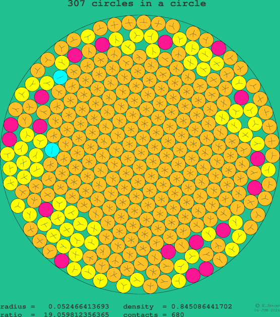 307 circles in a circle