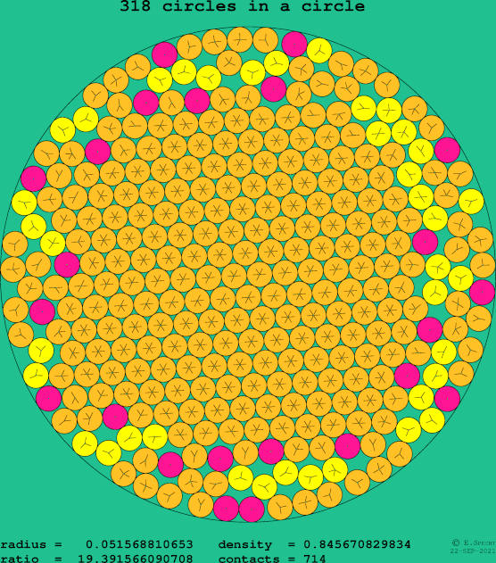 318 circles in a circle