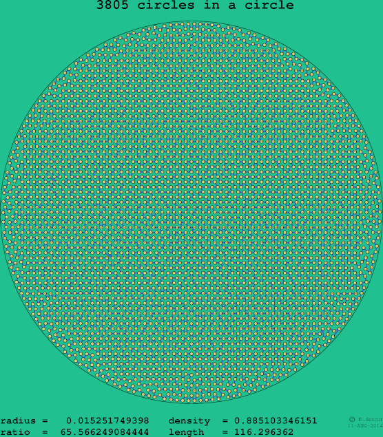 3805 circles in a circle