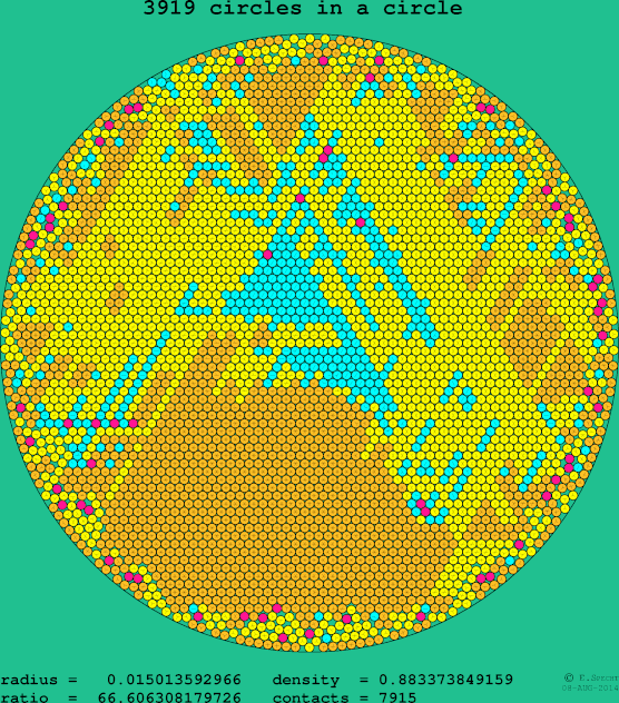 3919 circles in a circle