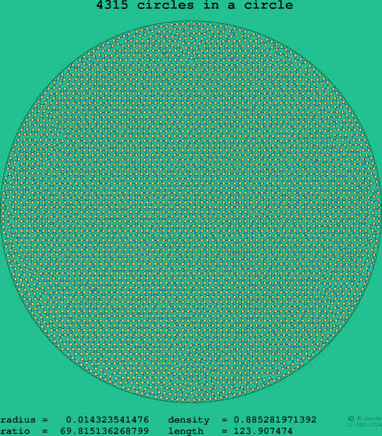 4315 circles in a circle