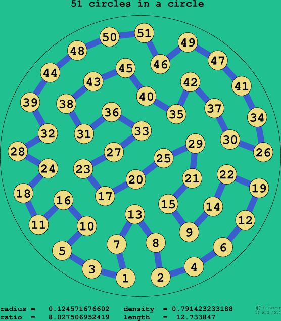 51 circles in a circle