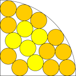 Circles in a circular quadrant