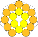 Circles in an regular heptagon