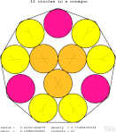 Circles in an regular nonagon