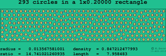 293 circles in a rectangle