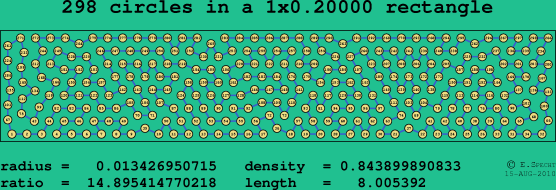 298 circles in a rectangle