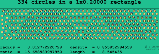 334 circles in a rectangle