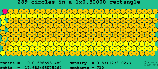 289 circles in a rectangle