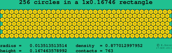 256 circles in a rectangle