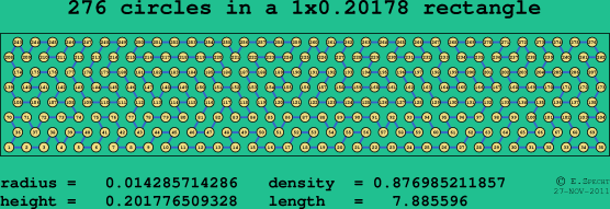 276 circles in a rectangle