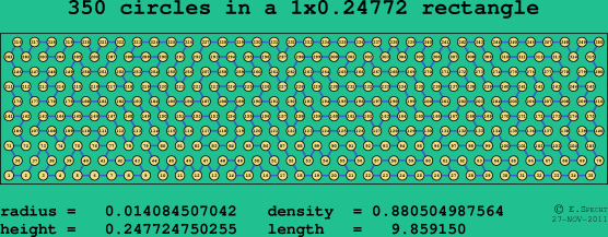 350 circles in a rectangle