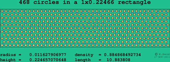 468 circles in a rectangle