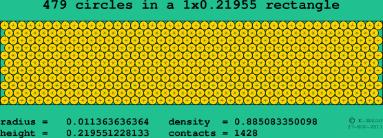 479 circles in a rectangle