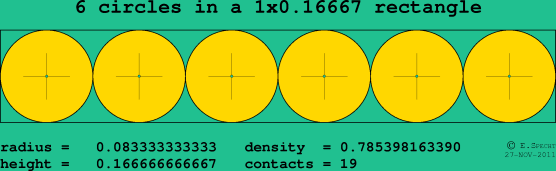 6 circles in a rectangle