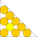 Circles in an isosceles right triangle