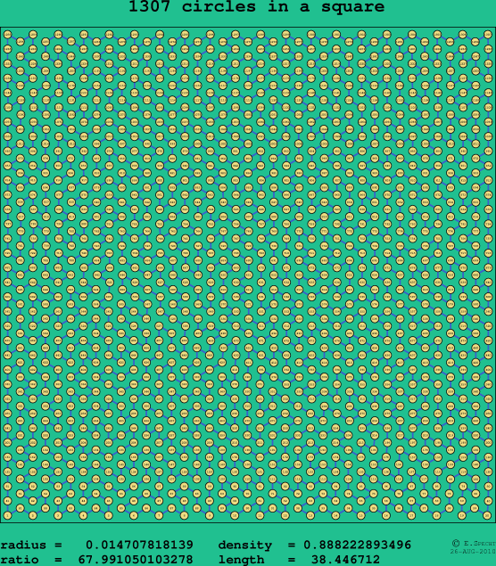 1307 circles in a square