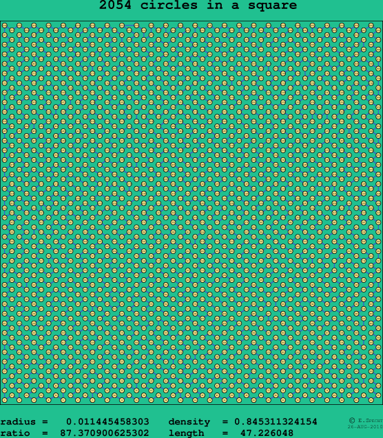2054 circles in a square