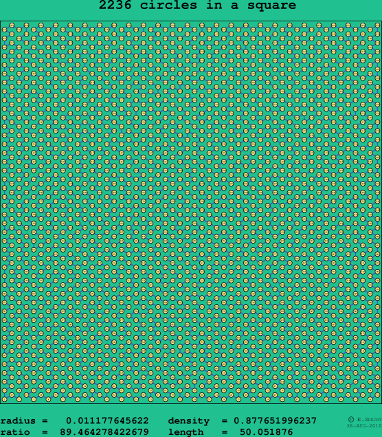 2236 circles in a square
