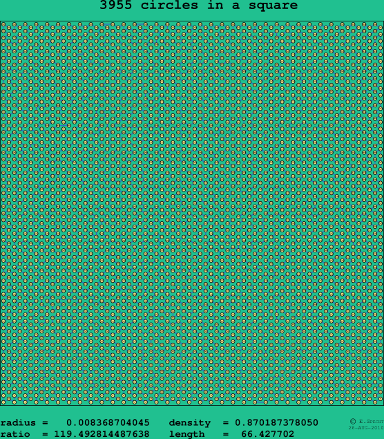 3955 circles in a square