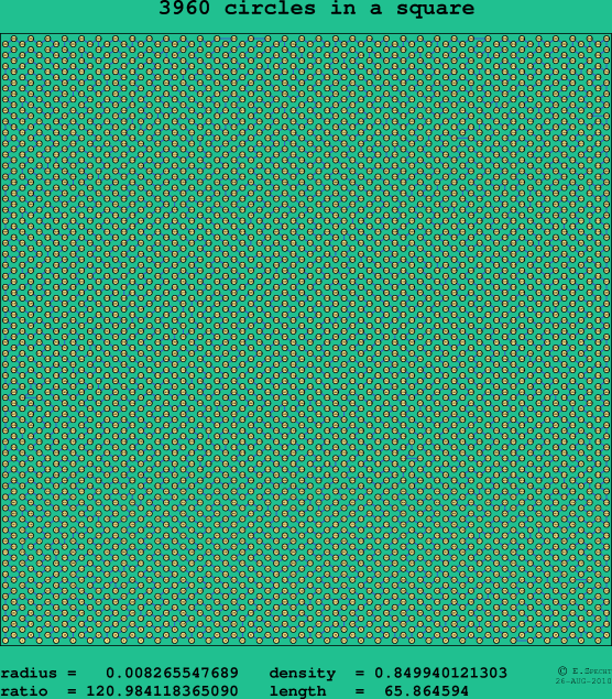 3960 circles in a square