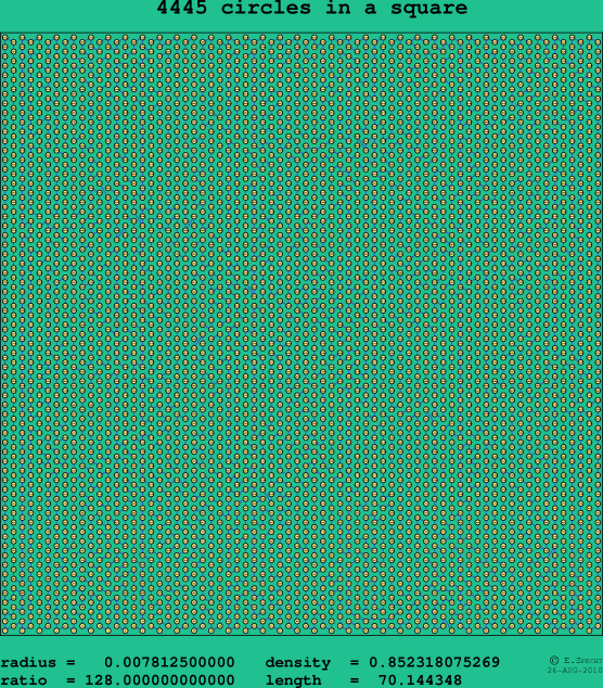 4445 circles in a square
