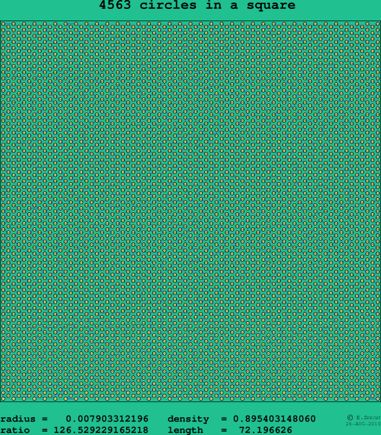 4563 circles in a square