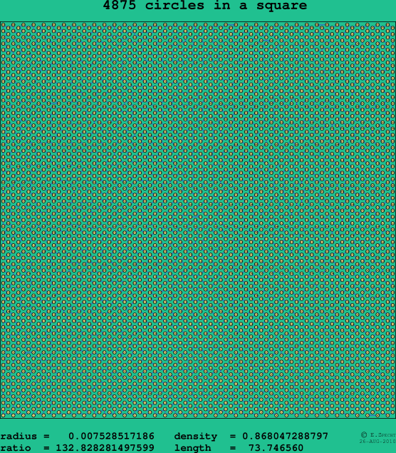 4875 circles in a square