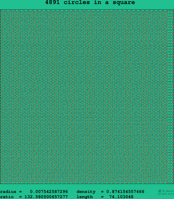 4891 circles in a square