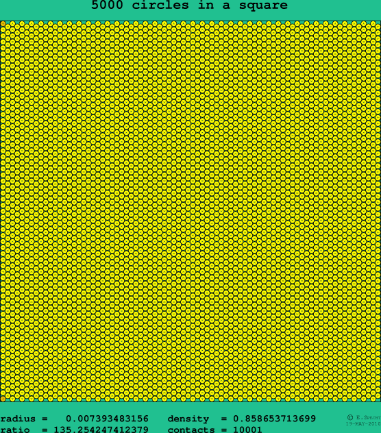 5000 circles in a square