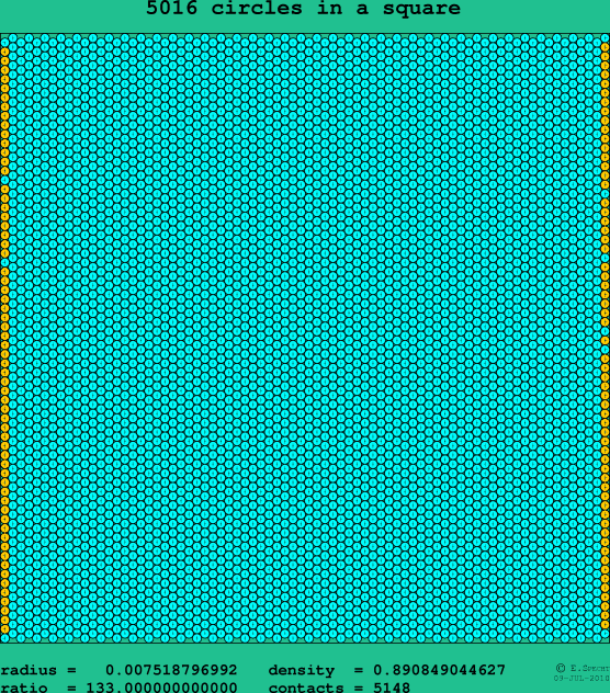 5016 circles in a square