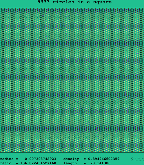 5333 circles in a square