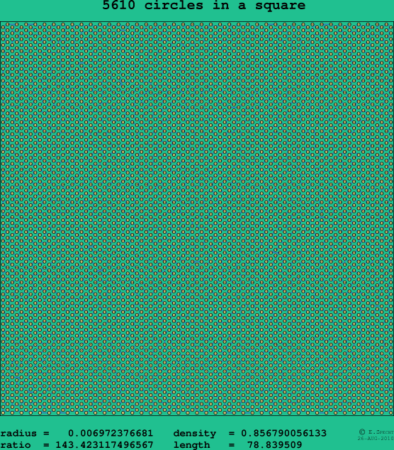 5610 circles in a square