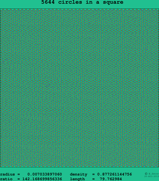 5644 circles in a square