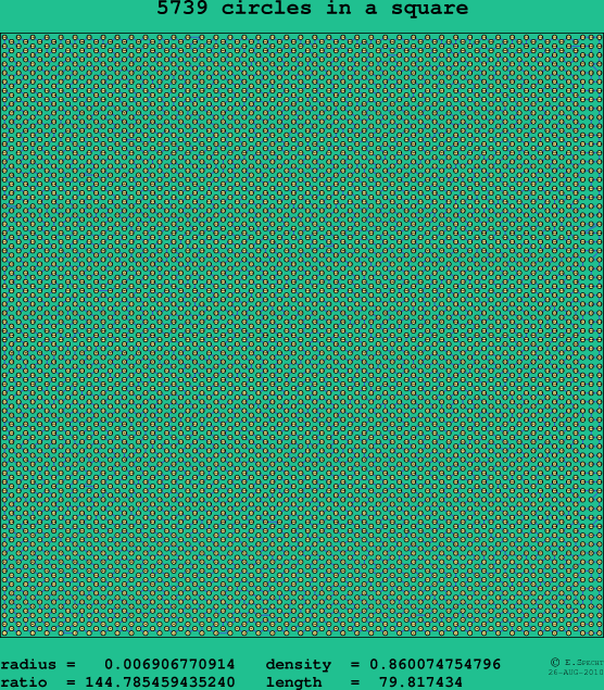 5739 circles in a square