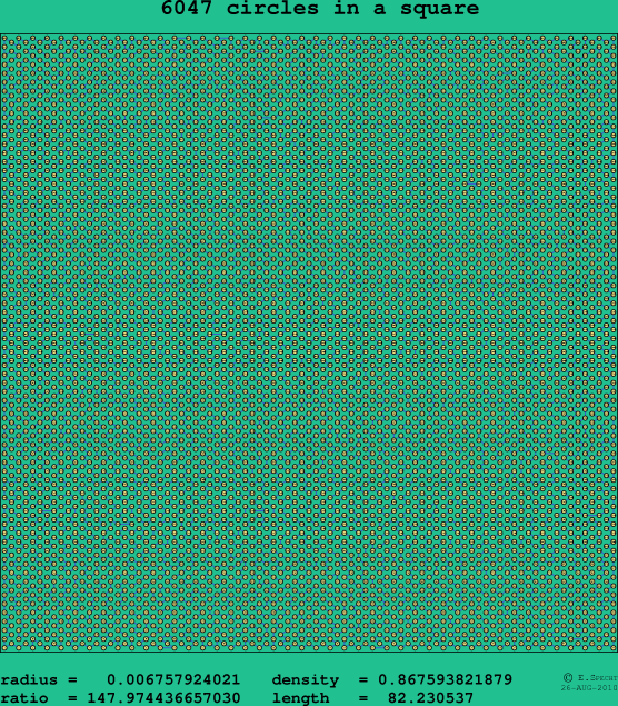 6047 circles in a square