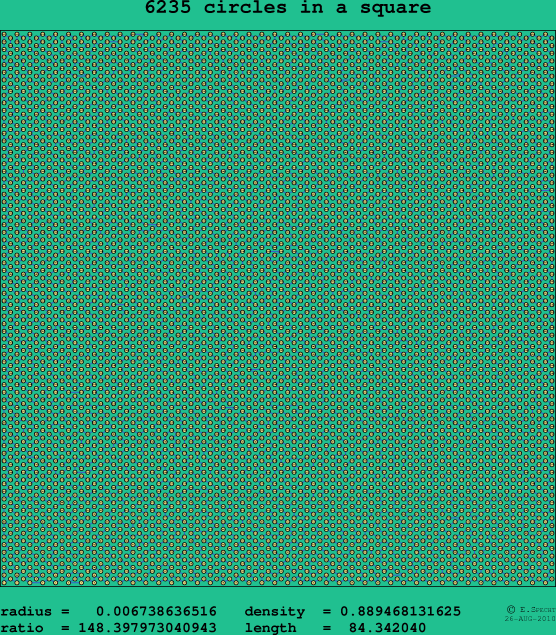 6235 circles in a square